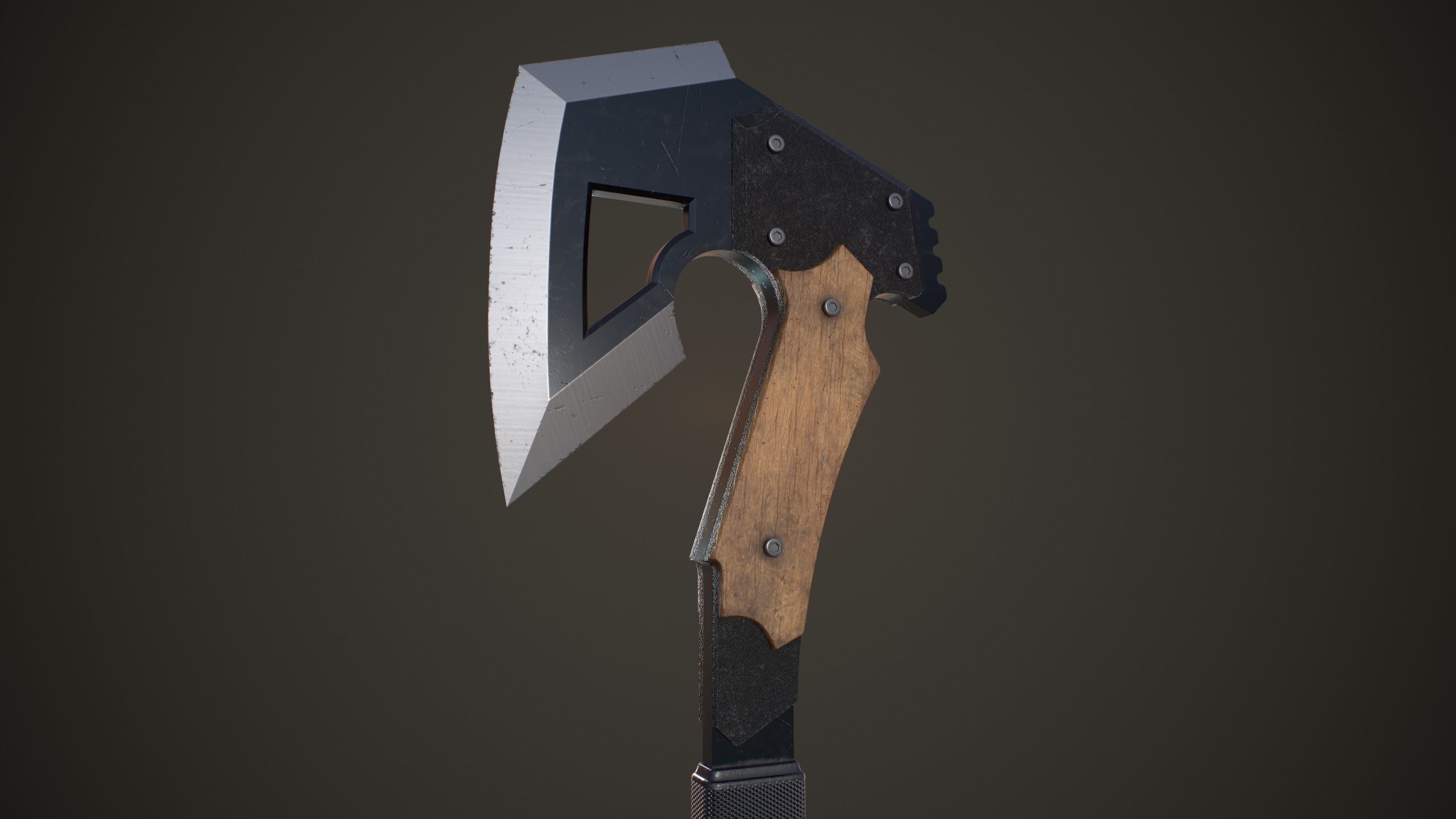 Survival Hatchet Low-poly 3D model_10