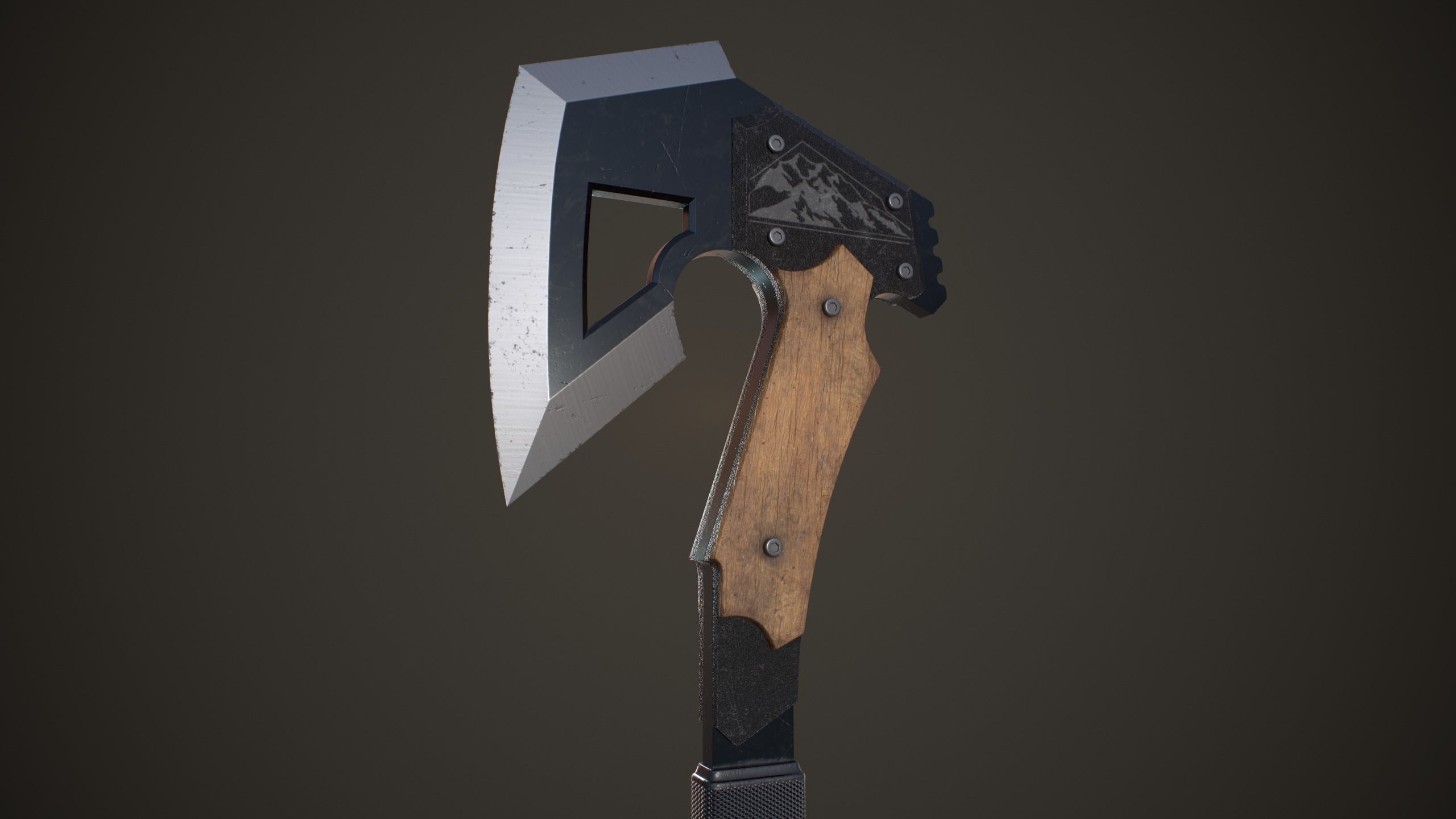 Survival Hatchet Low-poly 3D model_3
