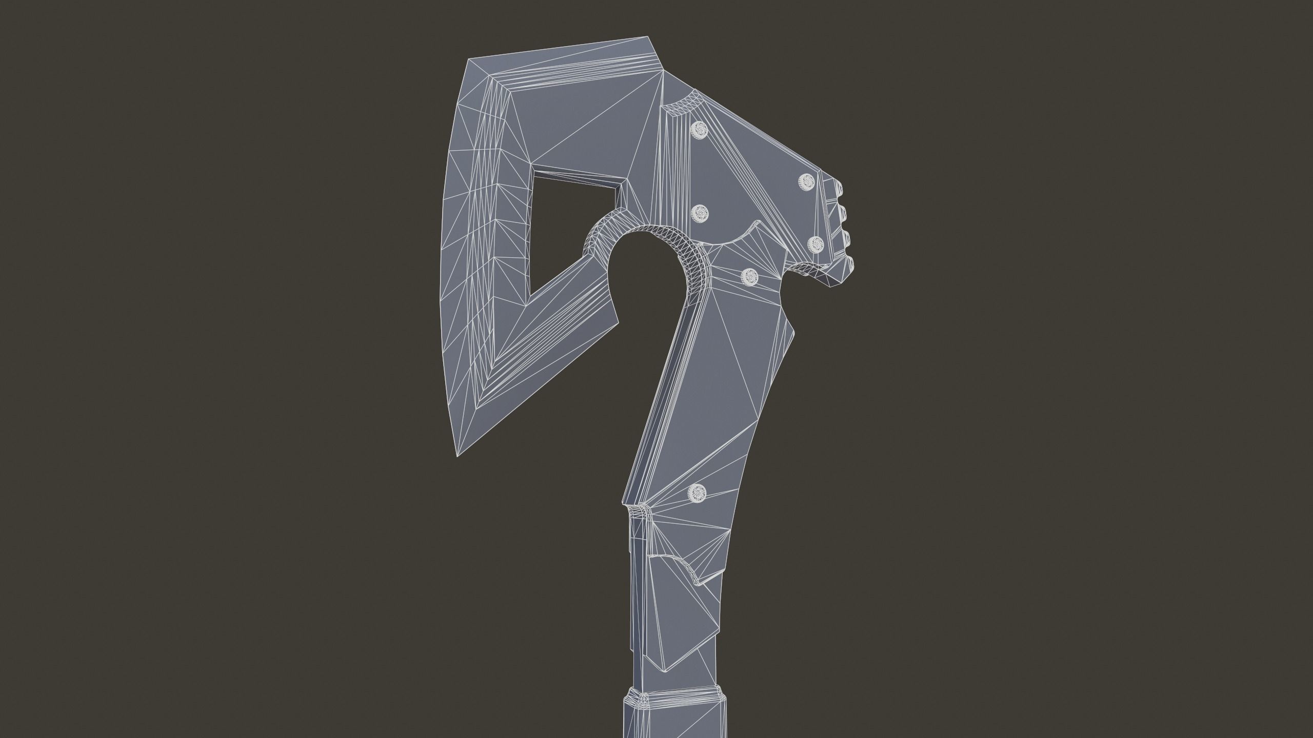 Survival Hatchet Low-poly 3D model_15