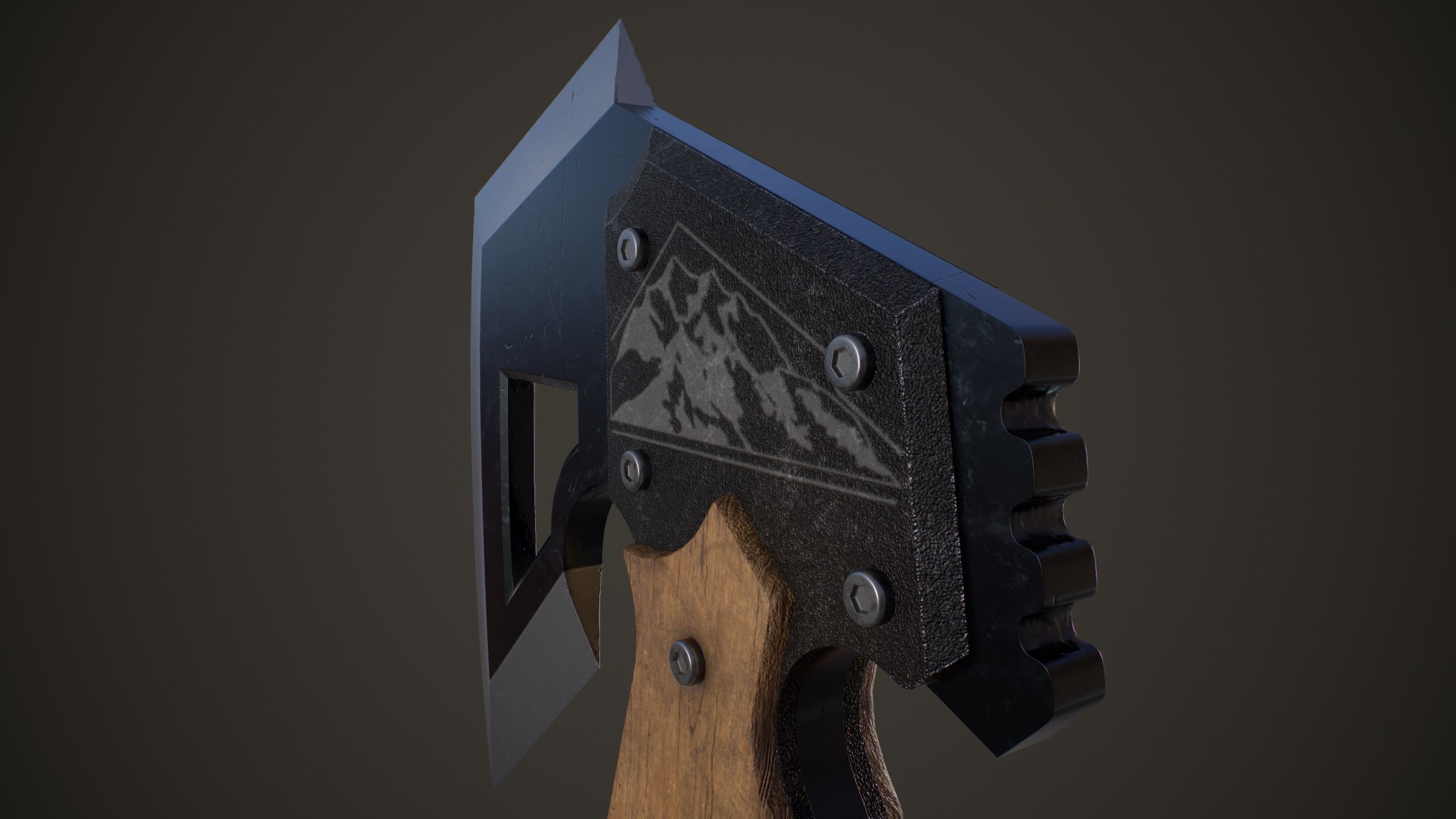 Survival Hatchet Low-poly 3D model_7