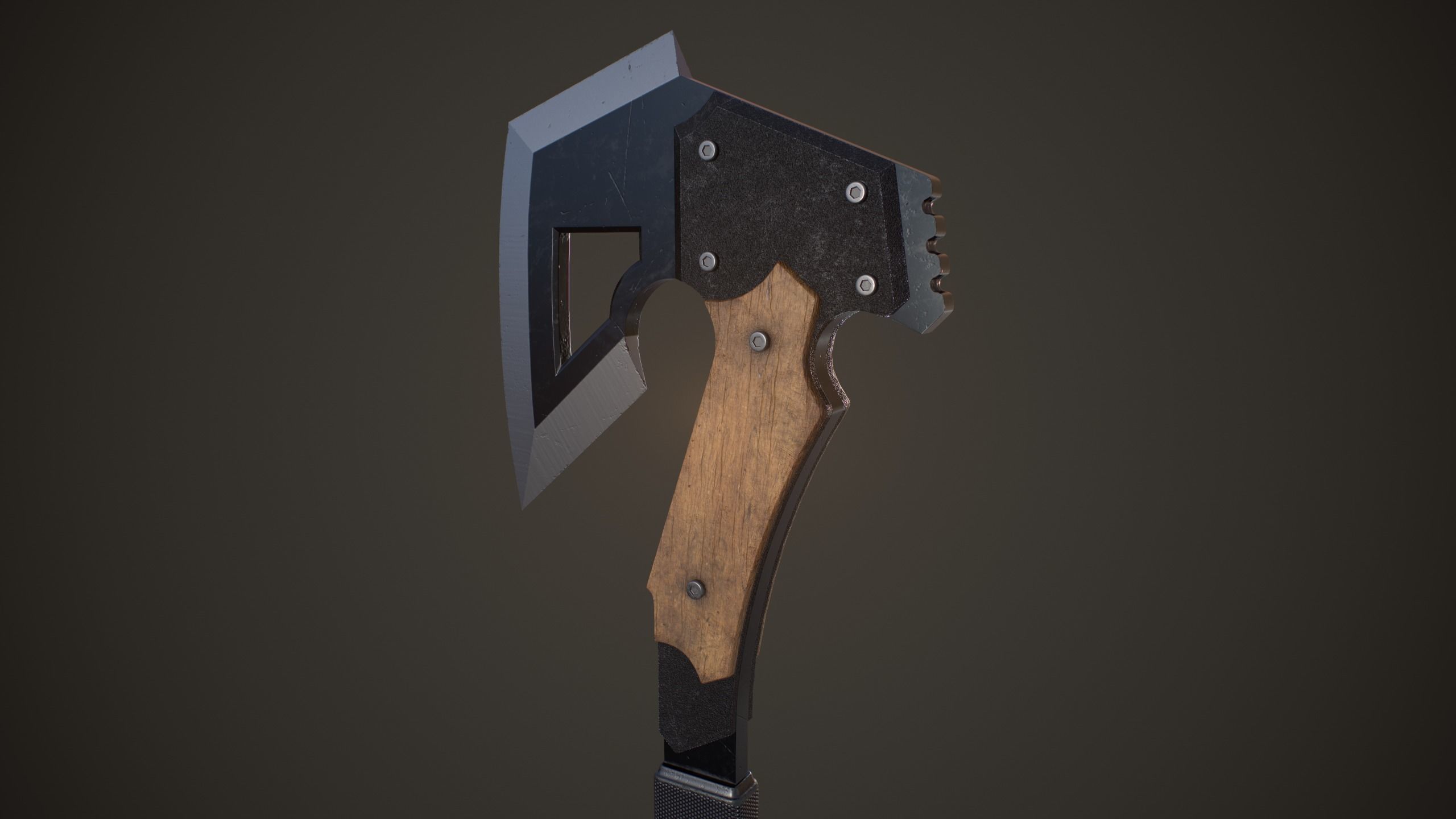 Survival Hatchet Low-poly 3D model_11