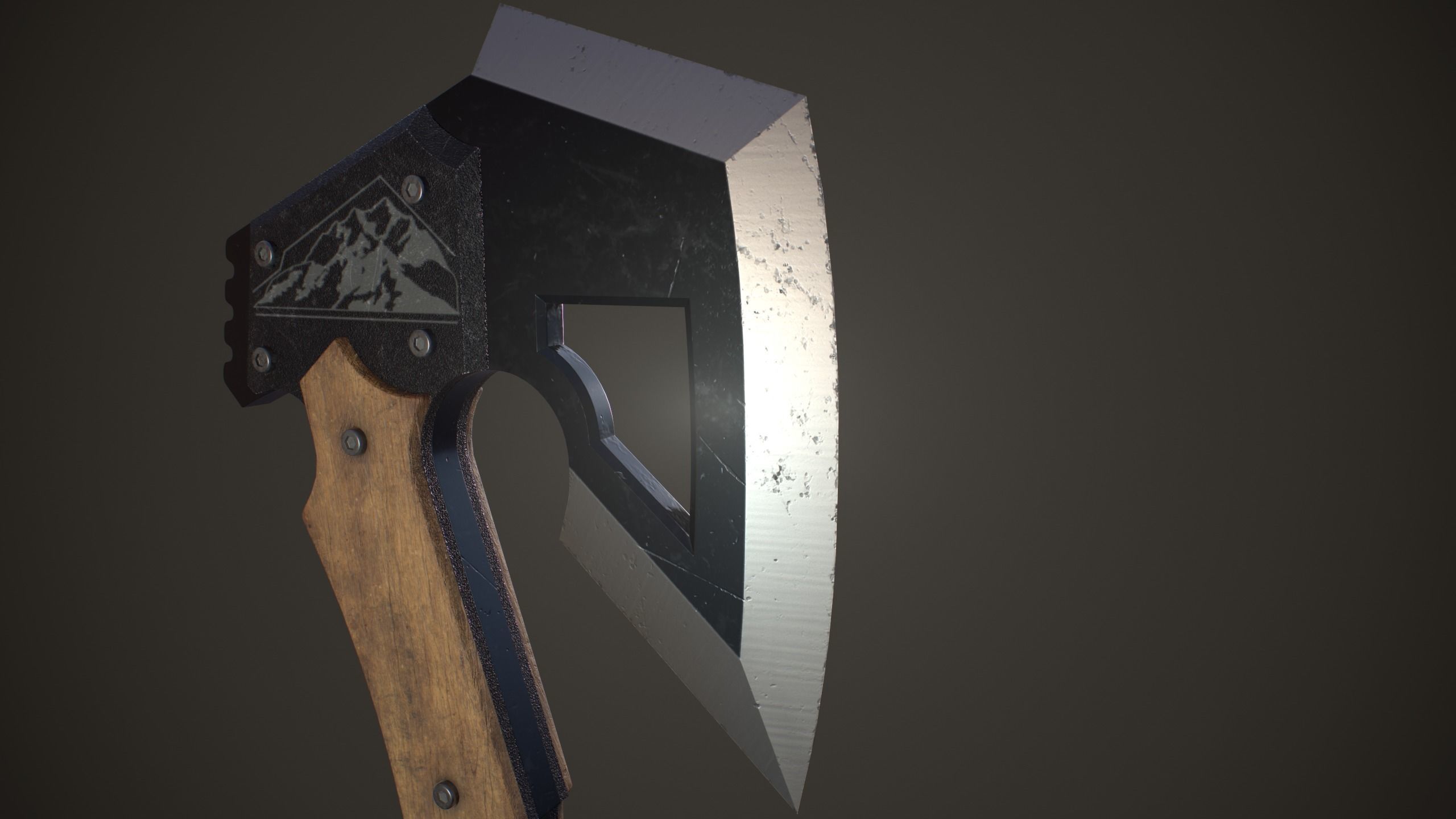 Survival Hatchet Low-poly 3D model_8