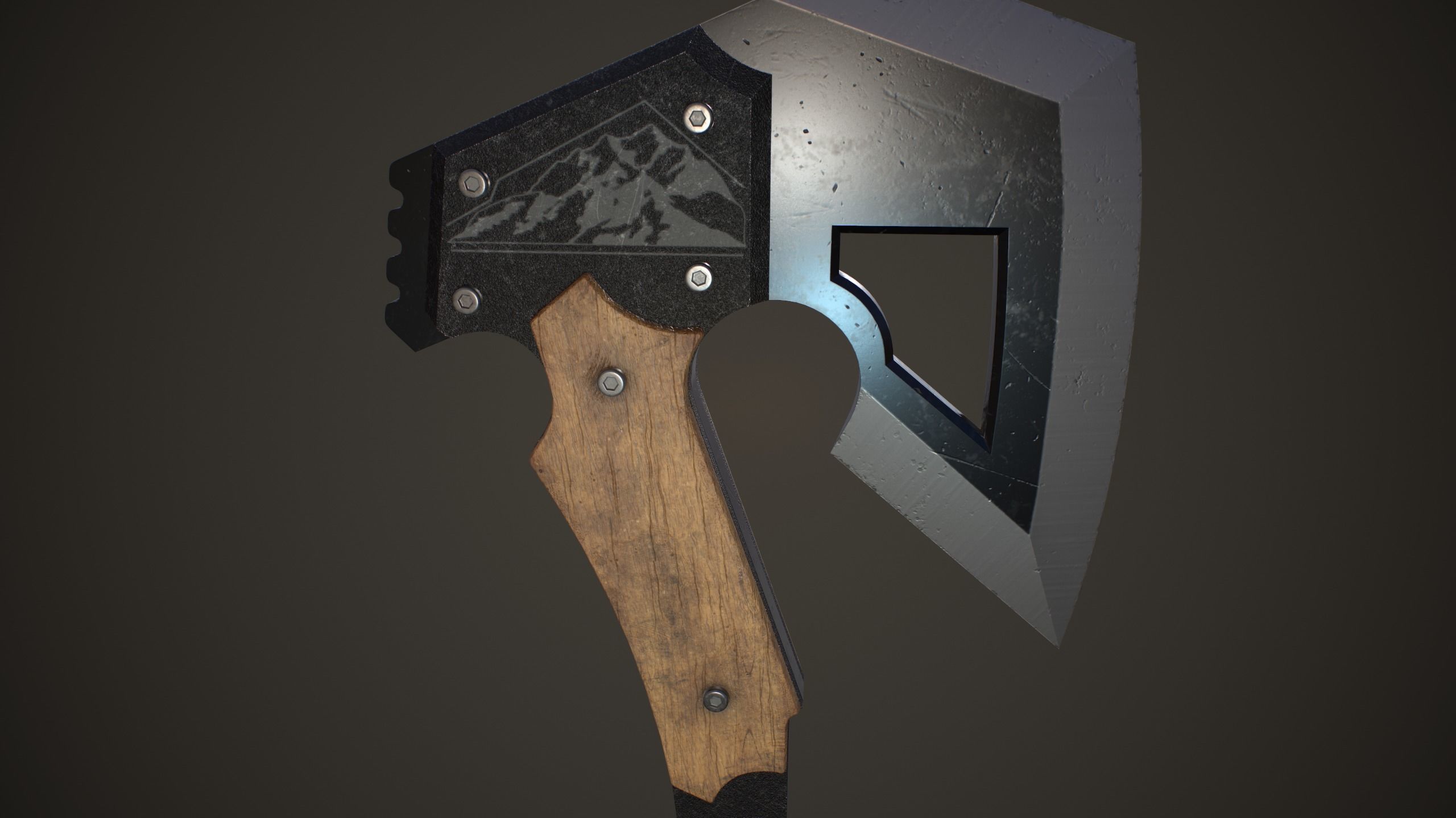 Survival Hatchet Low-poly 3D model_6