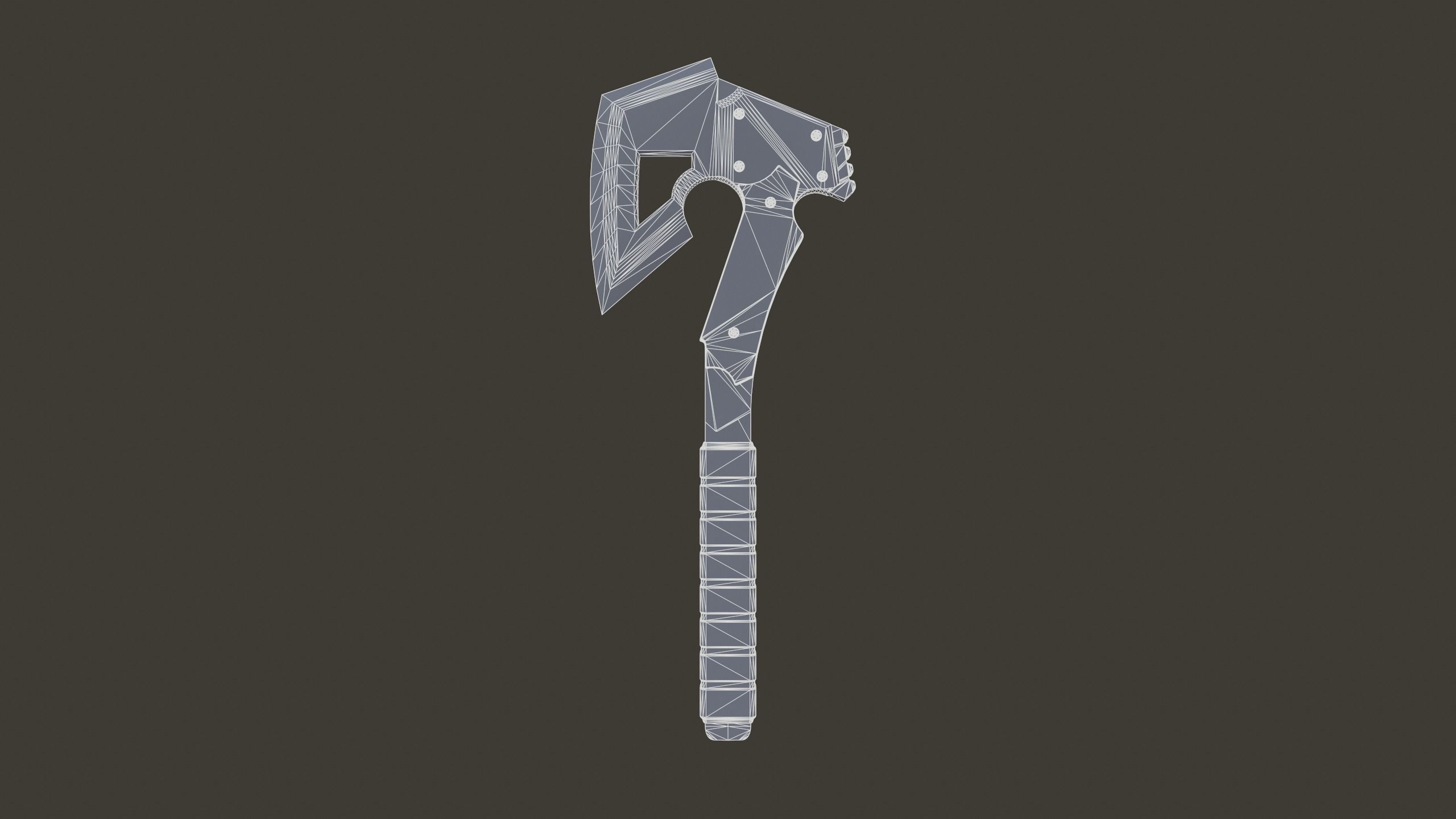 Survival Hatchet Low-poly 3D model_13