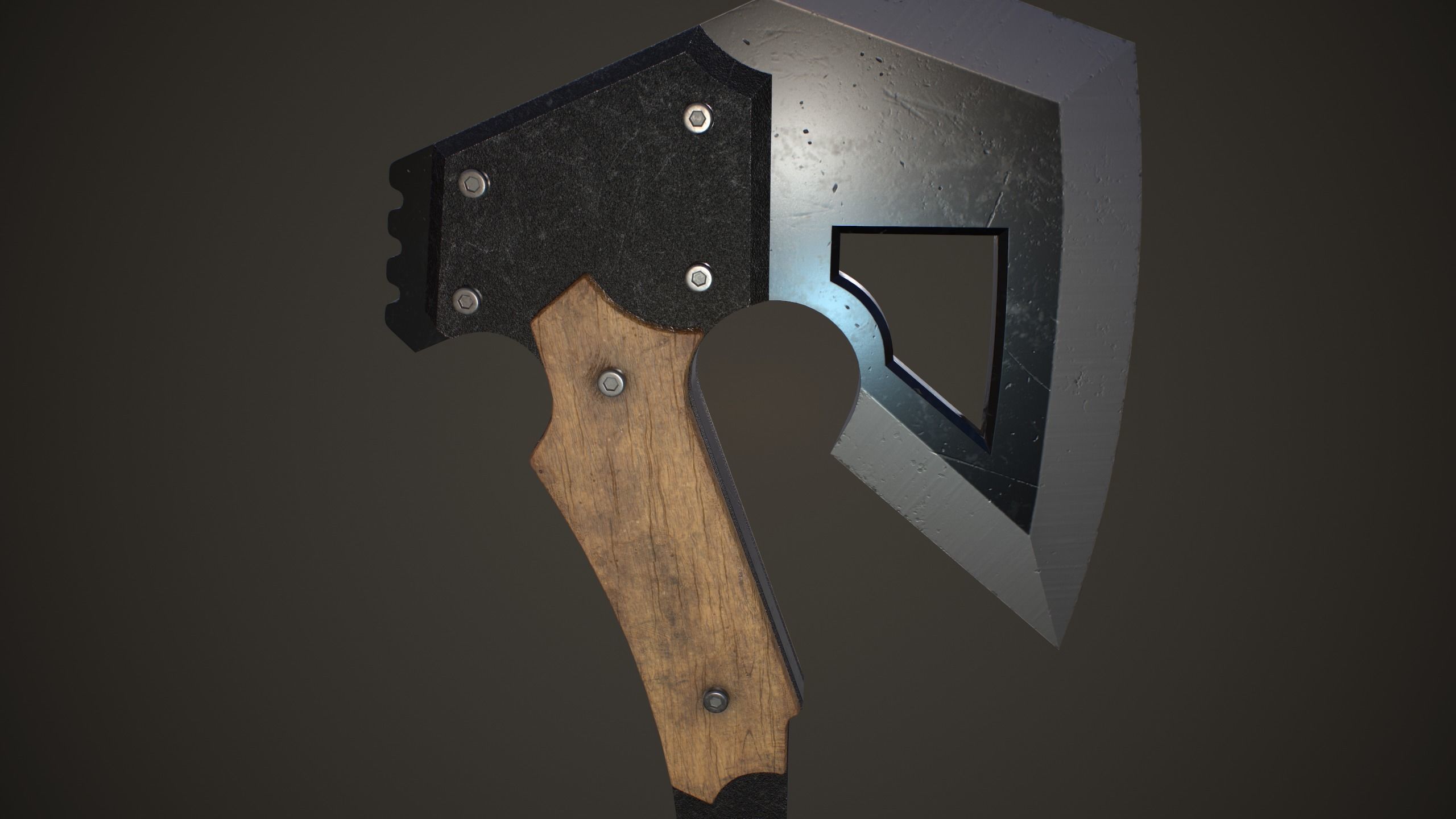 Survival Hatchet Low-poly 3D model_12