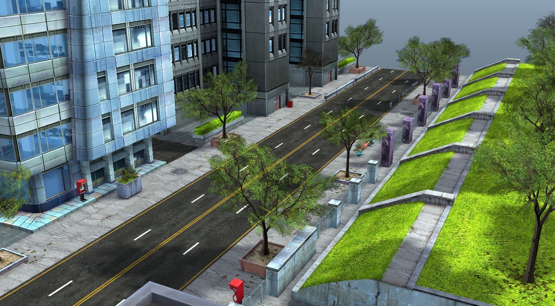 City Buildings and Props Pack - low poly Low-poly 3D model_6