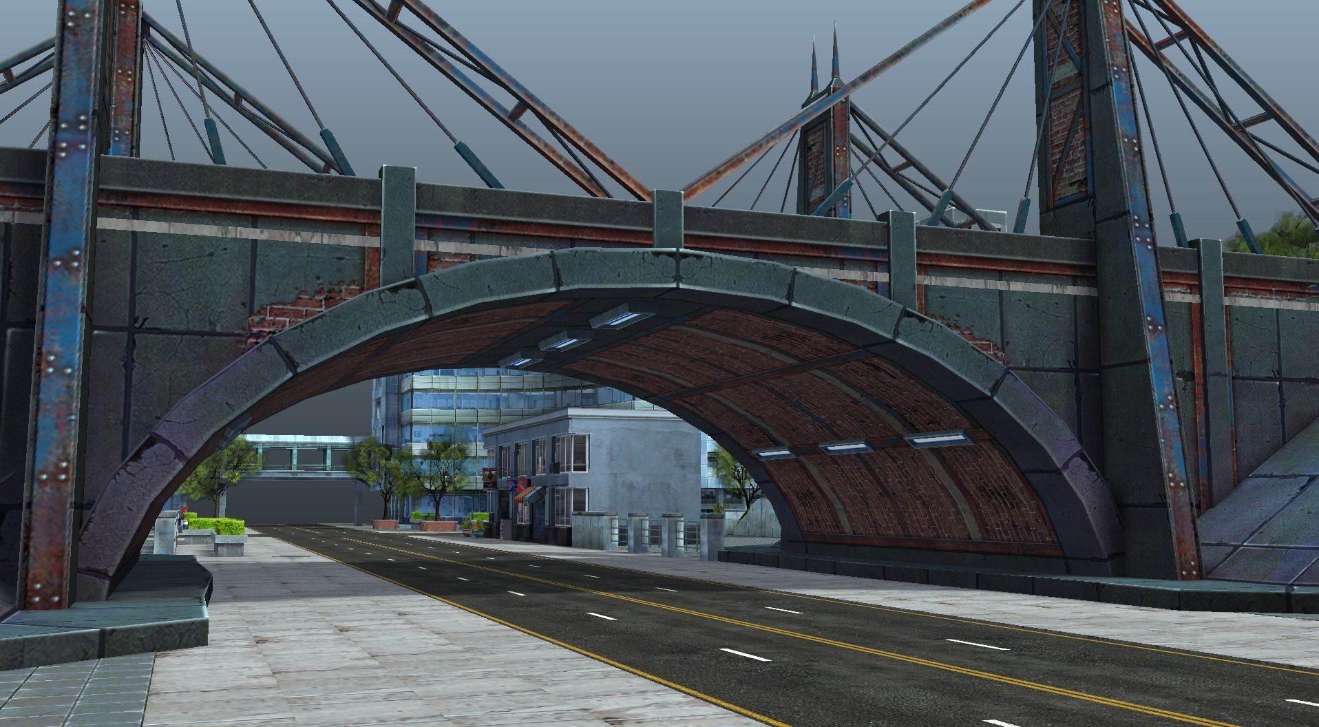 City Buildings and Props Pack - low poly Low-poly 3D model_5