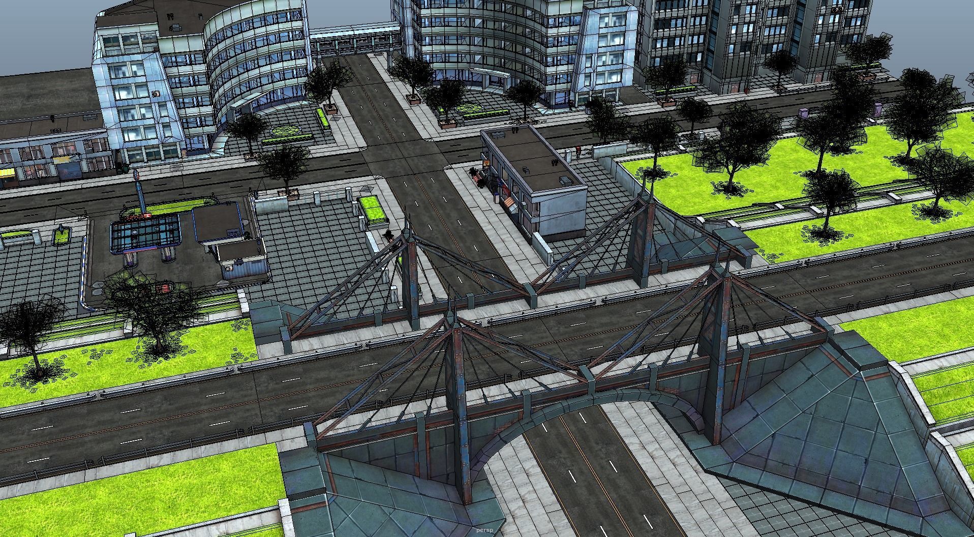 City Buildings and Props Pack - low poly Low-poly 3D model_18