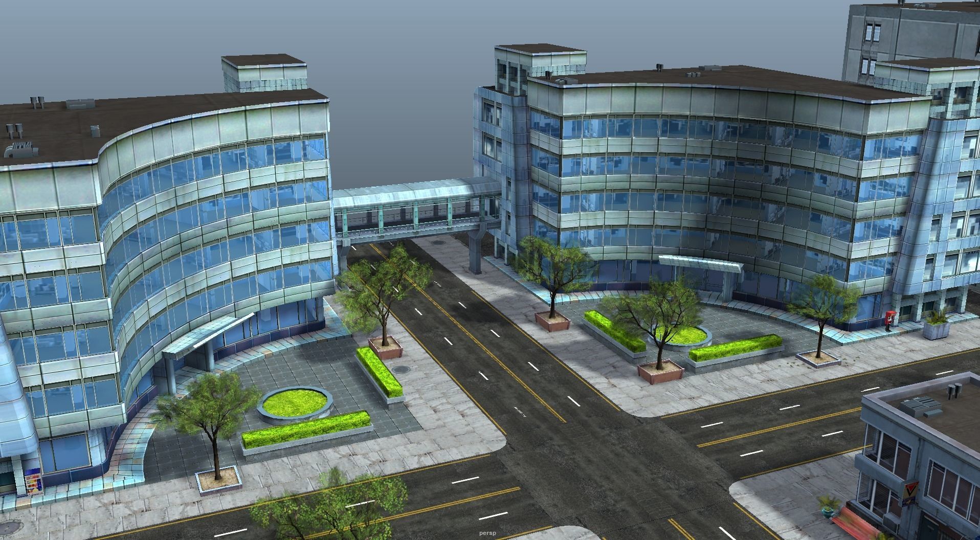 City Buildings and Props Pack - low poly Low-poly 3D model_21