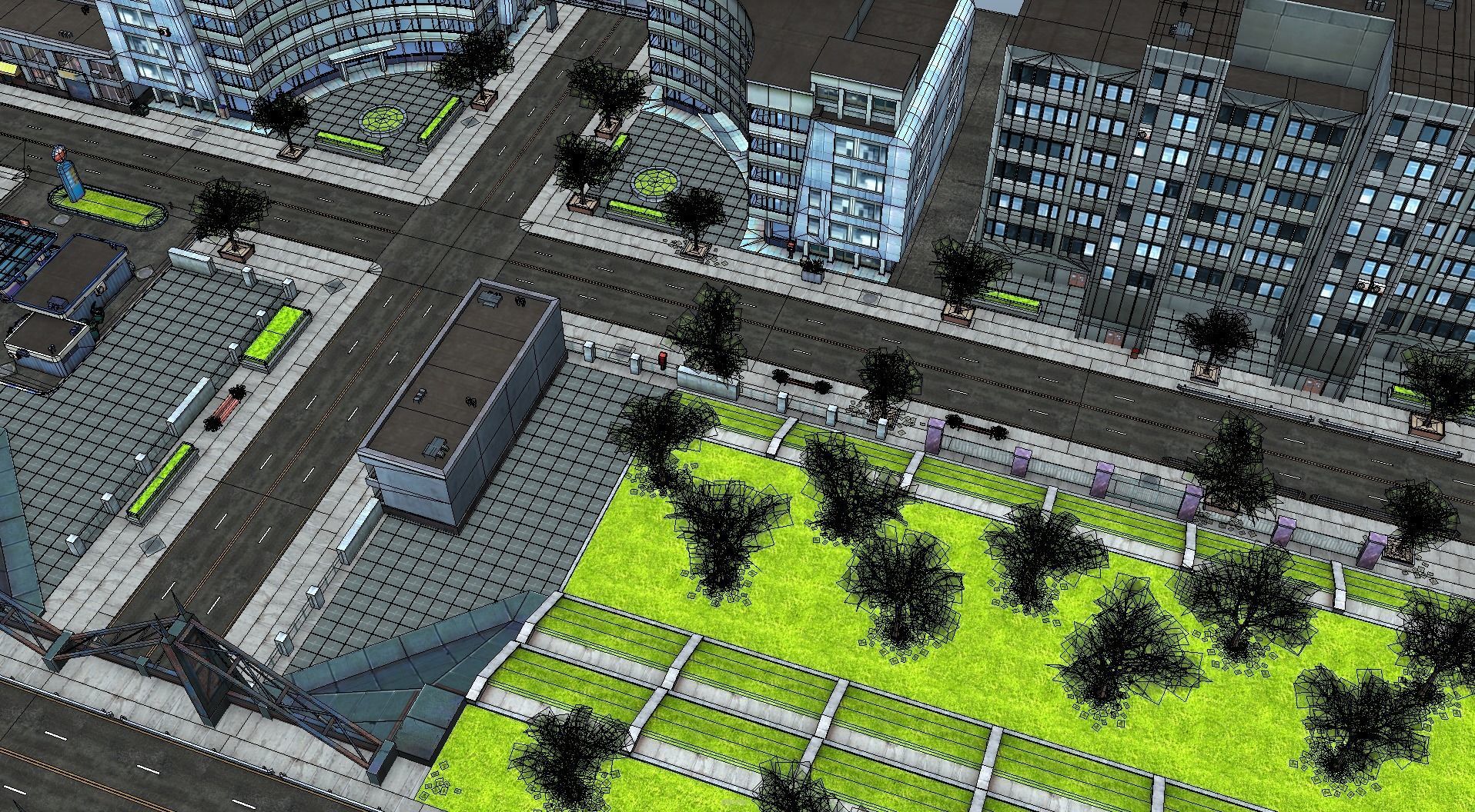 City Buildings and Props Pack - low poly Low-poly 3D model_19