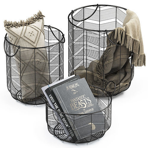 METAL BASKETS DECOR 2 3D model