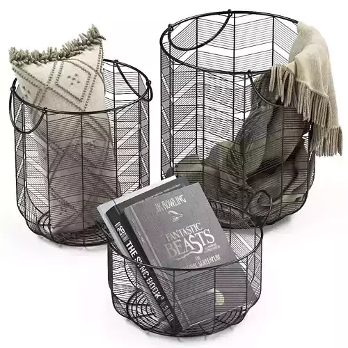METAL BASKETS DECOR 2 3D model