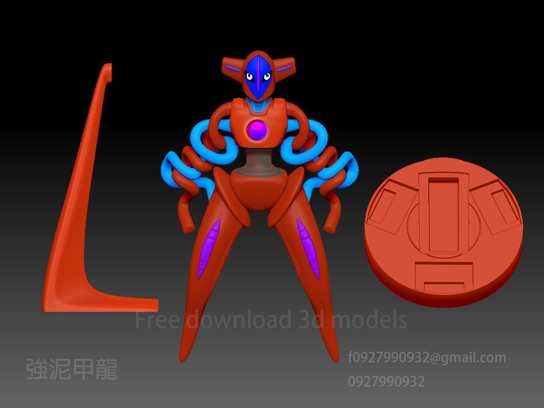 Pokemon Deoxy 3D STL 3D print model_3