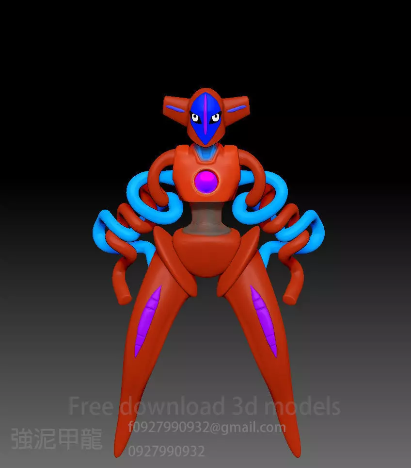 Pokemon Deoxy 3D STL 3D print model_0