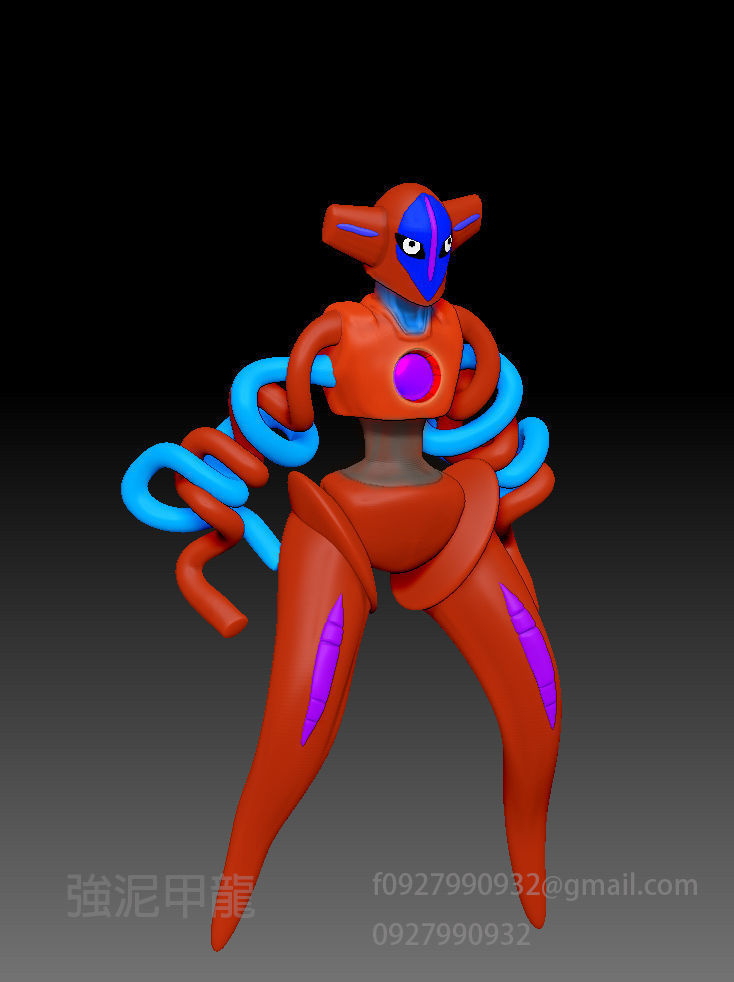 Pokemon Deoxy 3D STL 3D print model_1