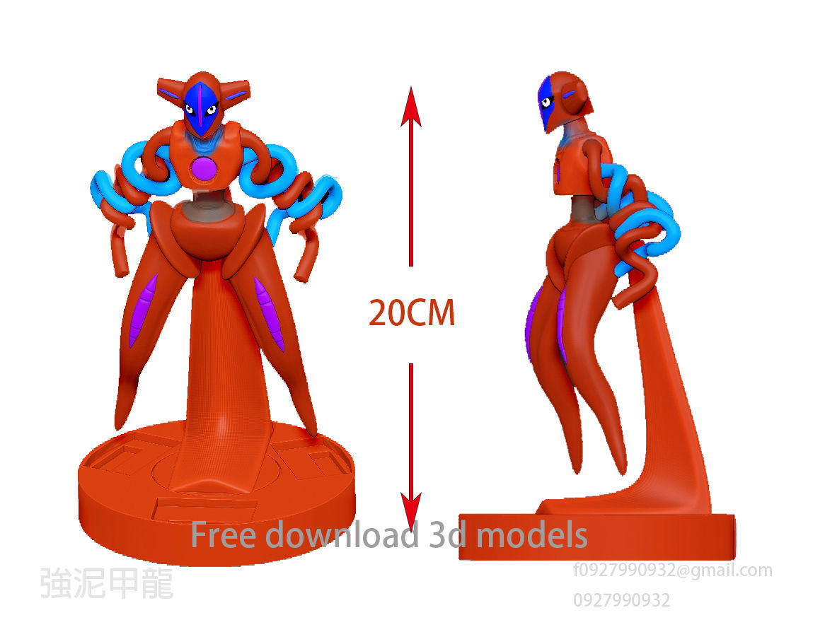 Pokemon Deoxy 3D STL 3D print model_2