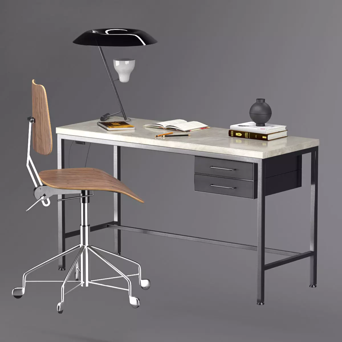 Set labofa eames office desk 3D model