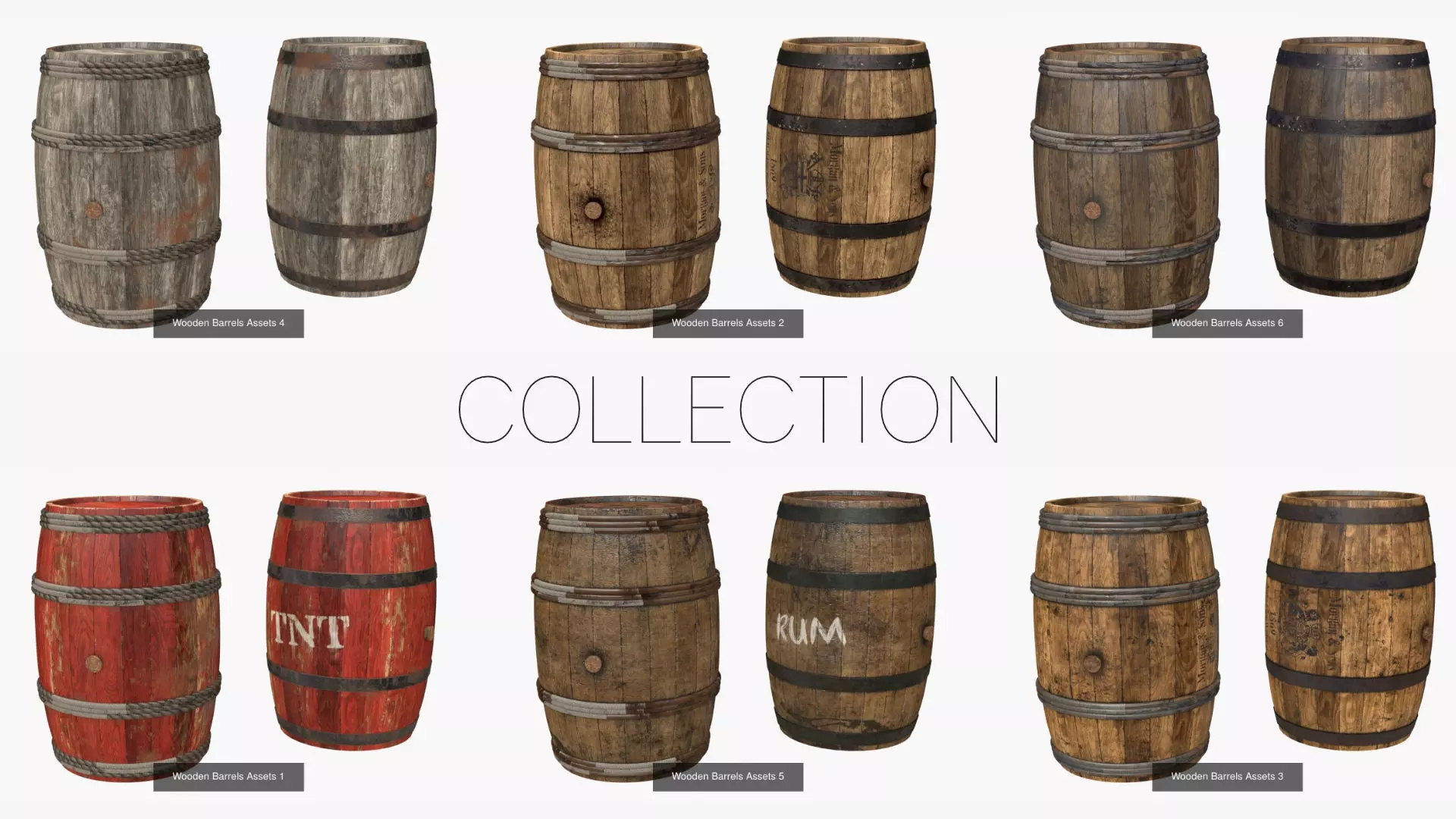 Wooden Barrel Assets Collection _0