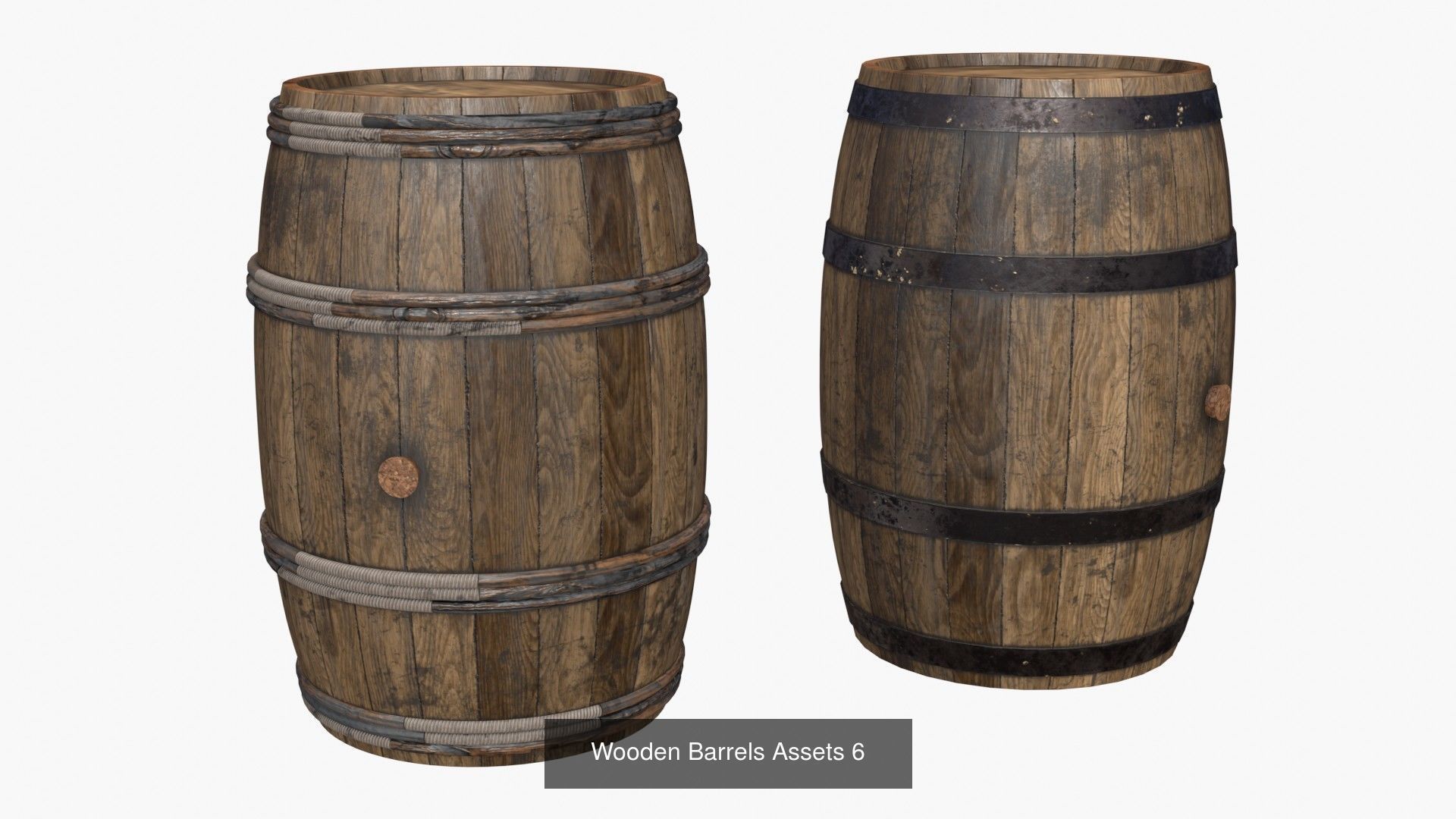 Wooden Barrel Assets Collection _15