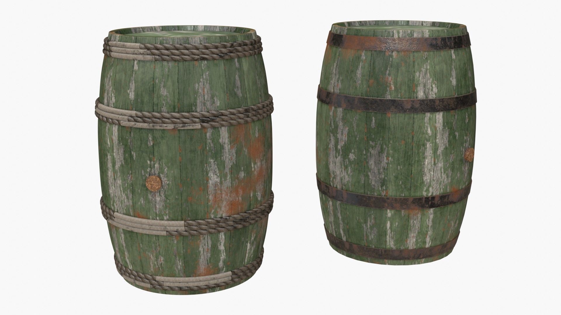 Wooden Barrel Assets Collection _12