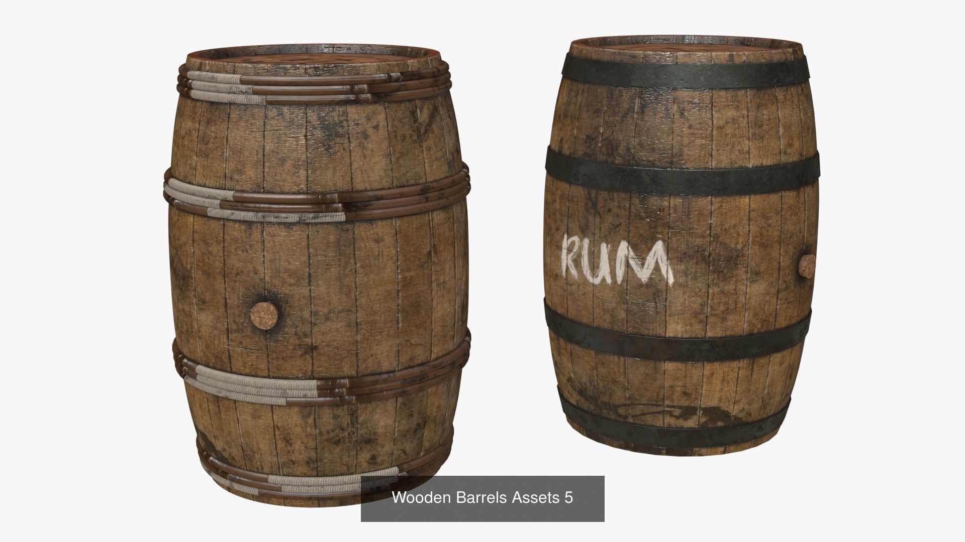 Wooden Barrel Assets Collection _2