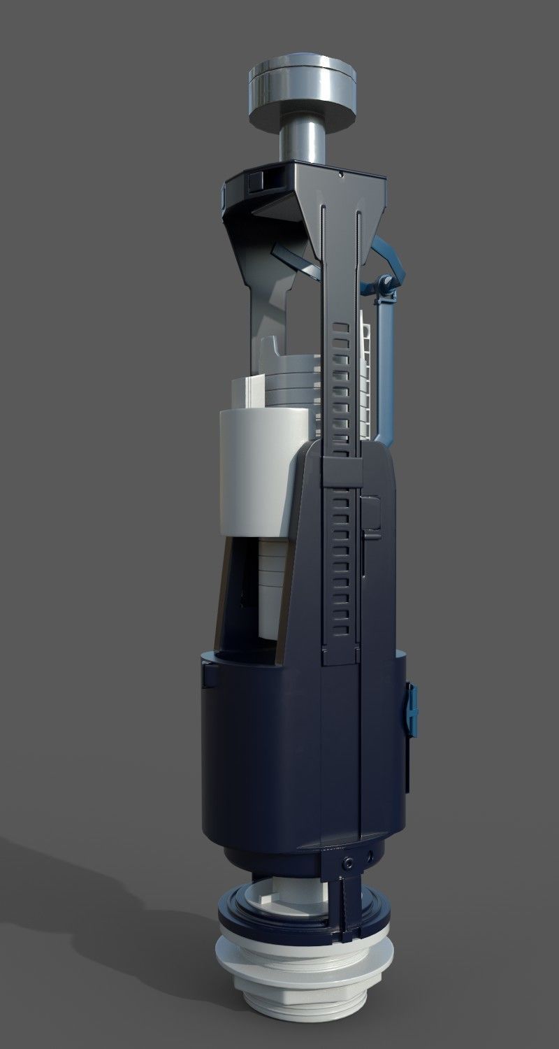 Flusher toilet 3D model_5