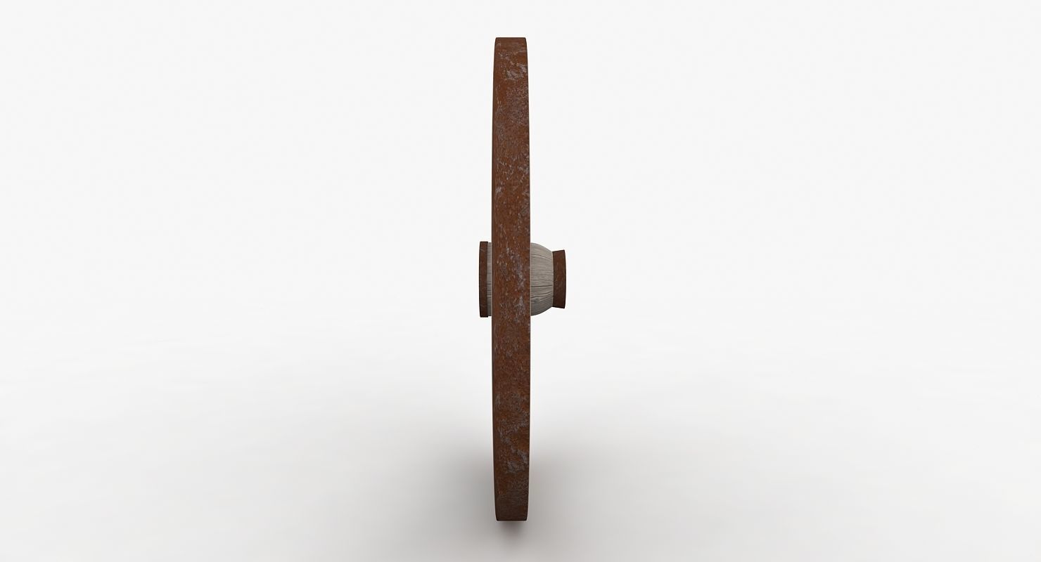 Old Wagon Wheel Low-poly 3D model_10