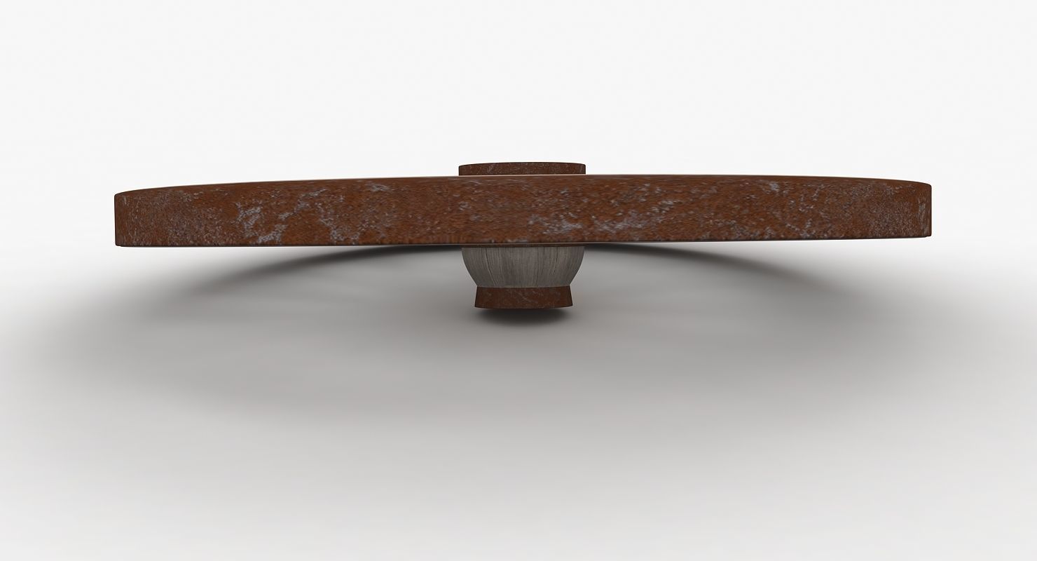 Old Wagon Wheel Low-poly 3D model_14