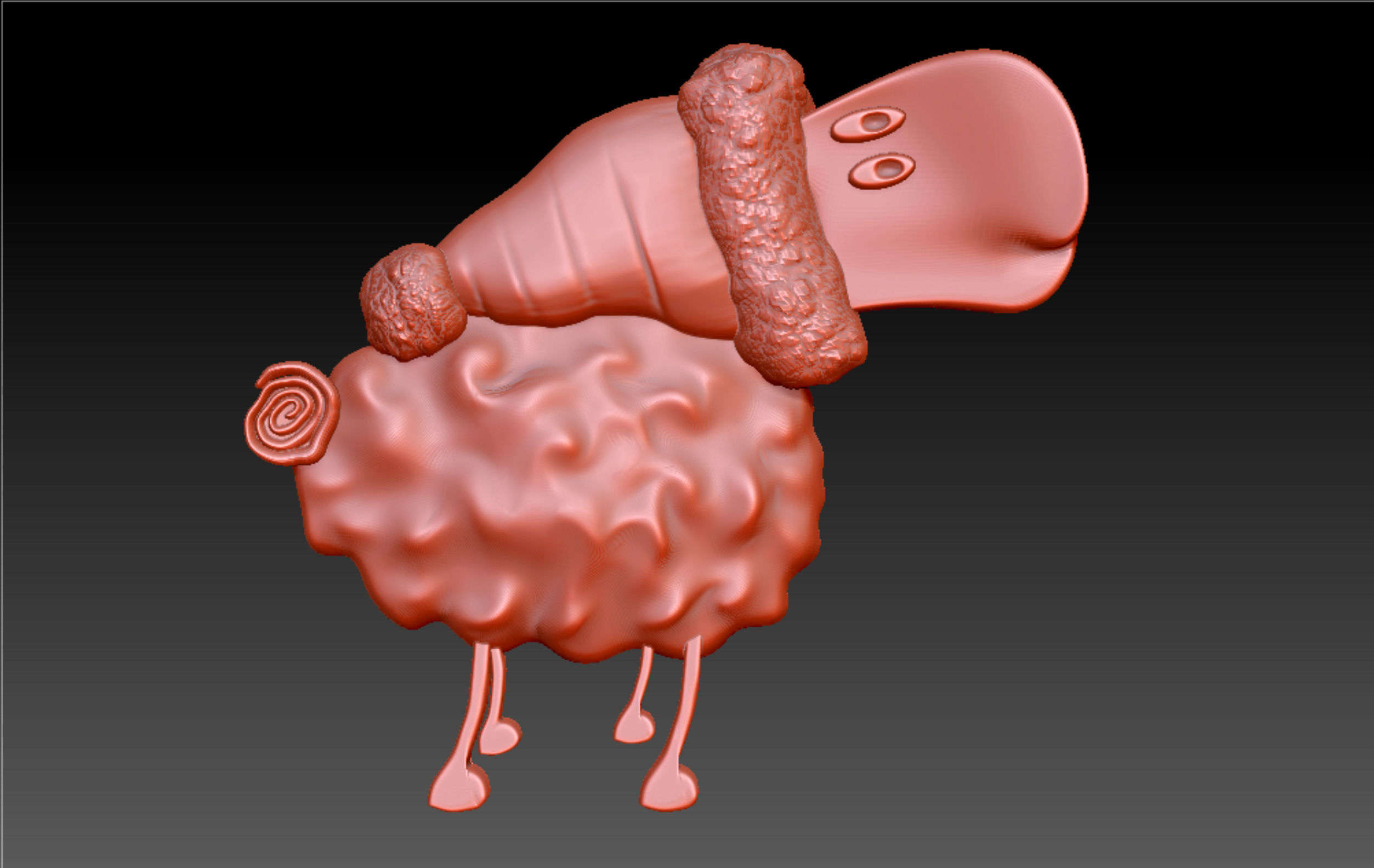 Christmas Sheep Stl 3D print model_3