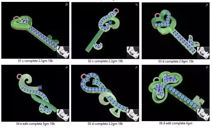 key pendants 13 style