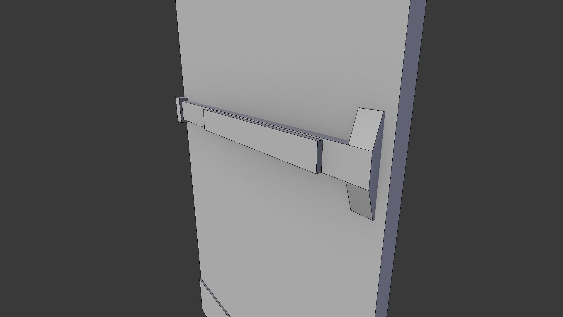 Cartoon Prop Essentials - Metal Door Low-poly 3D model_6