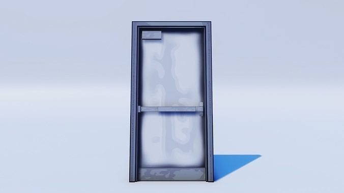 Cartoon Prop Essentials - Metal Door Low-poly 3D model