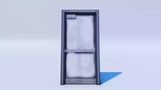 Cartoon Prop Essentials - Metal Door Low-poly 3D model