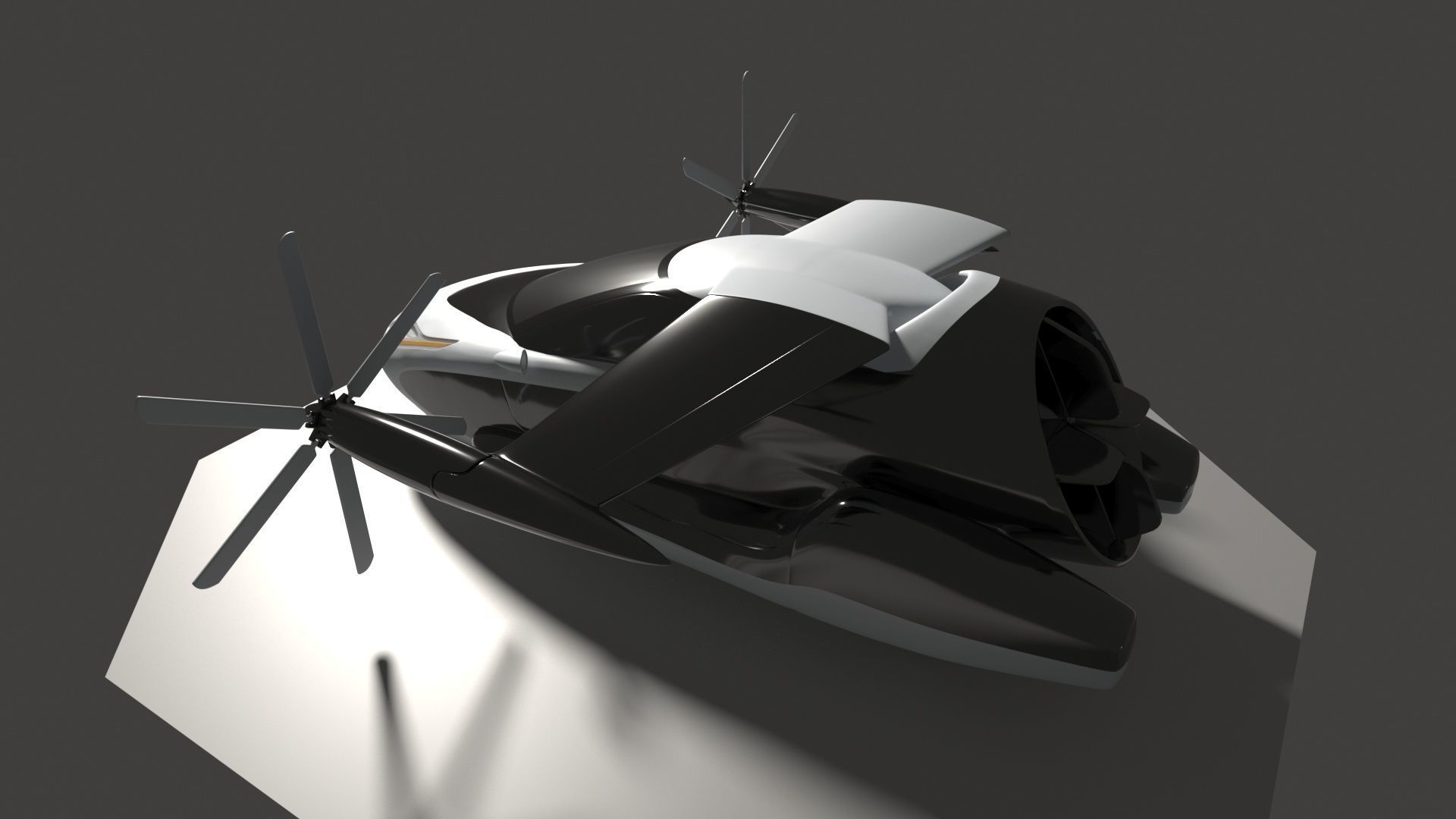 TF-X Flying car Air vehicle Cars of the future 3D model_5