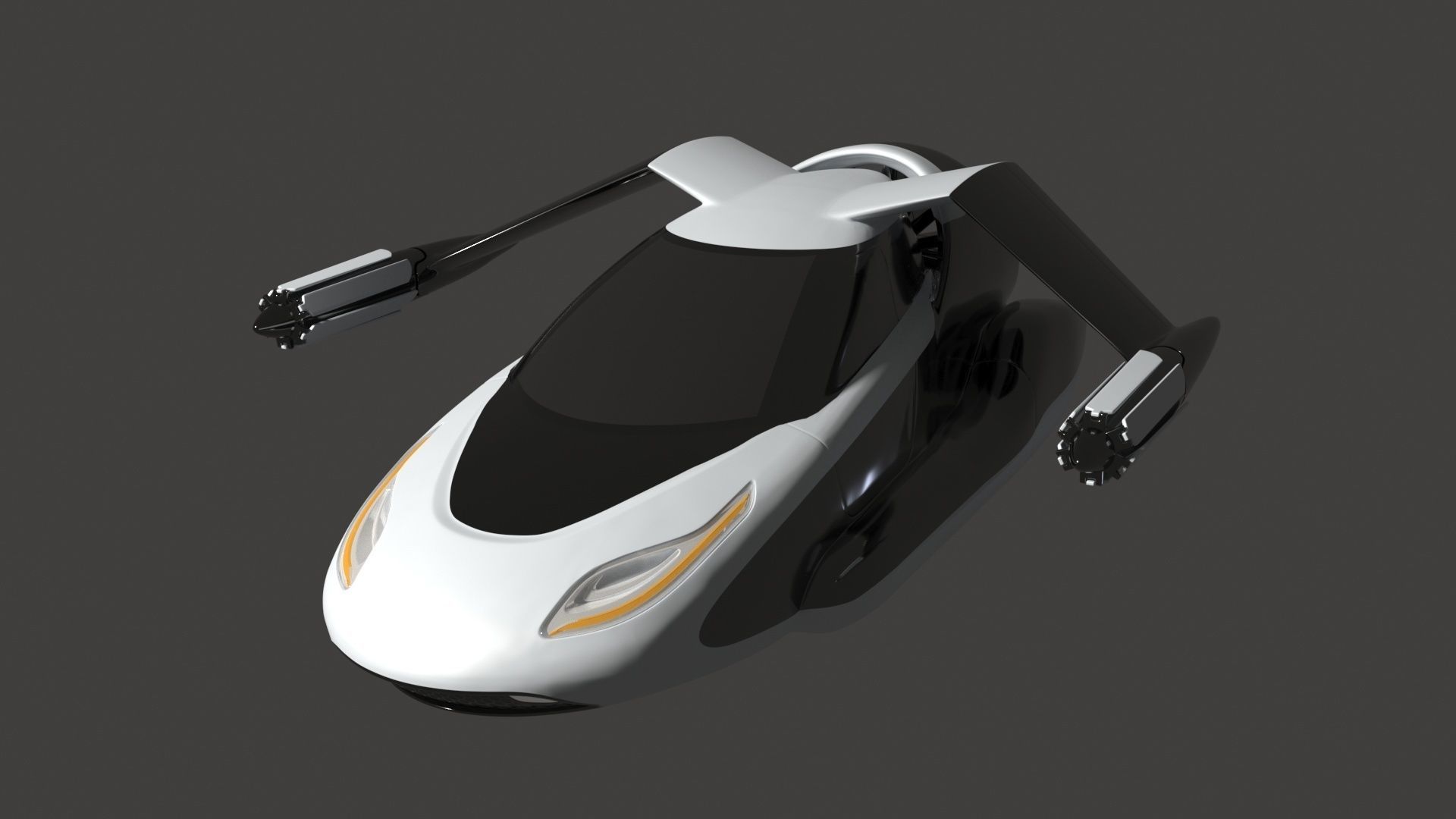 TF-X Flying car Air vehicle Cars of the future 3D model_3