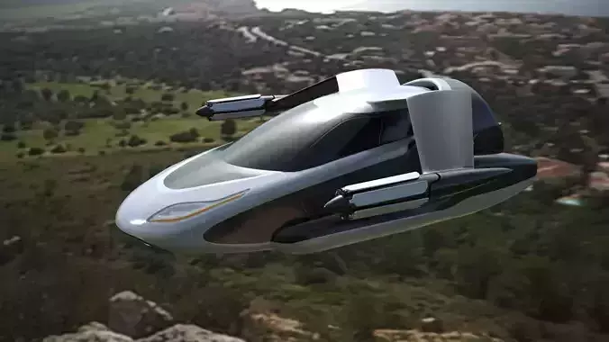 TF-X Flying car Air vehicle Cars of the future 3D model