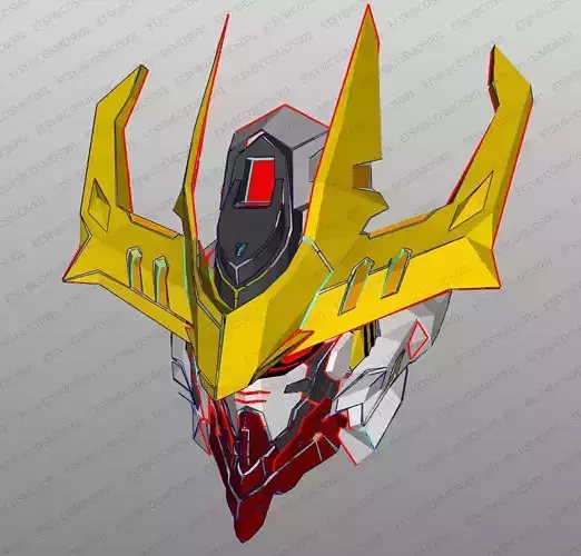 Babatos wolf king helmet EVA Pepakura Low-poly 3D model
