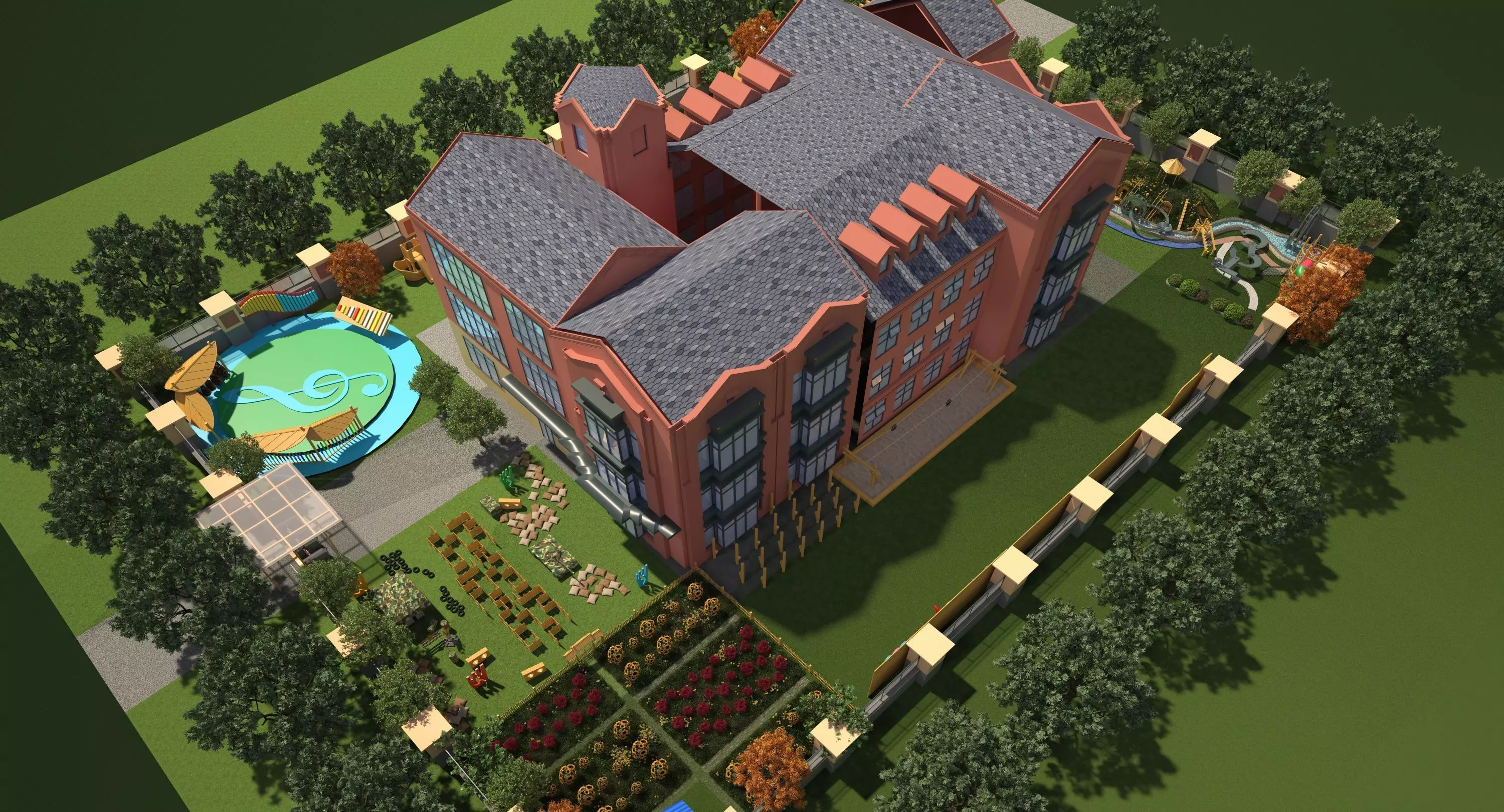 Kindergarten Design Case 3D model_0