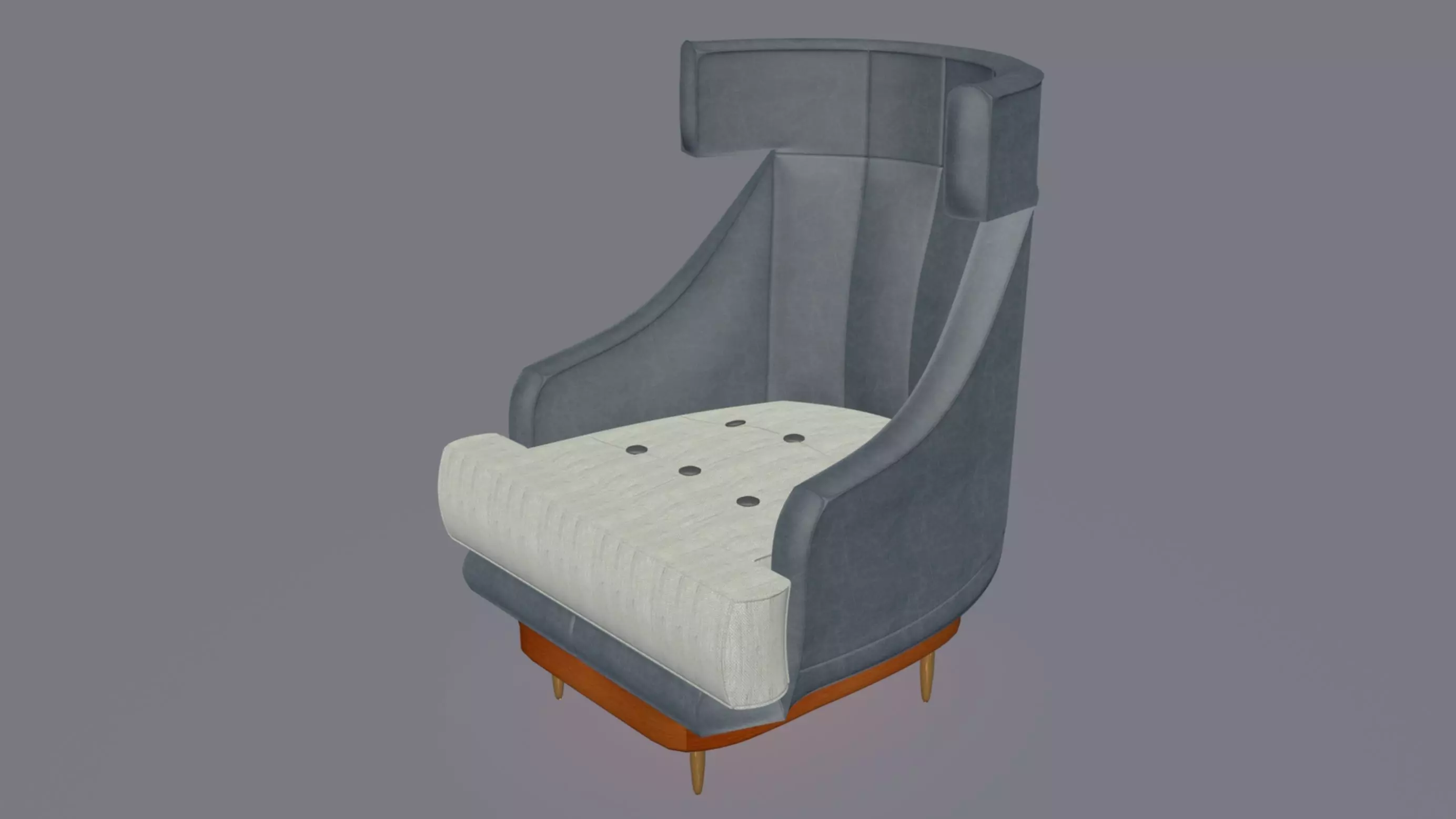 Brenton Wingback Chair 3D model