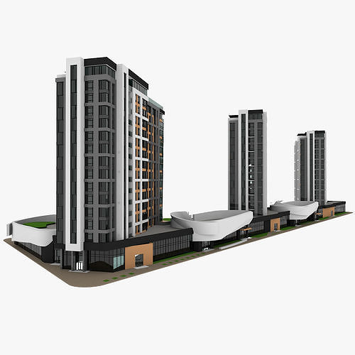 Residential Building 3D model