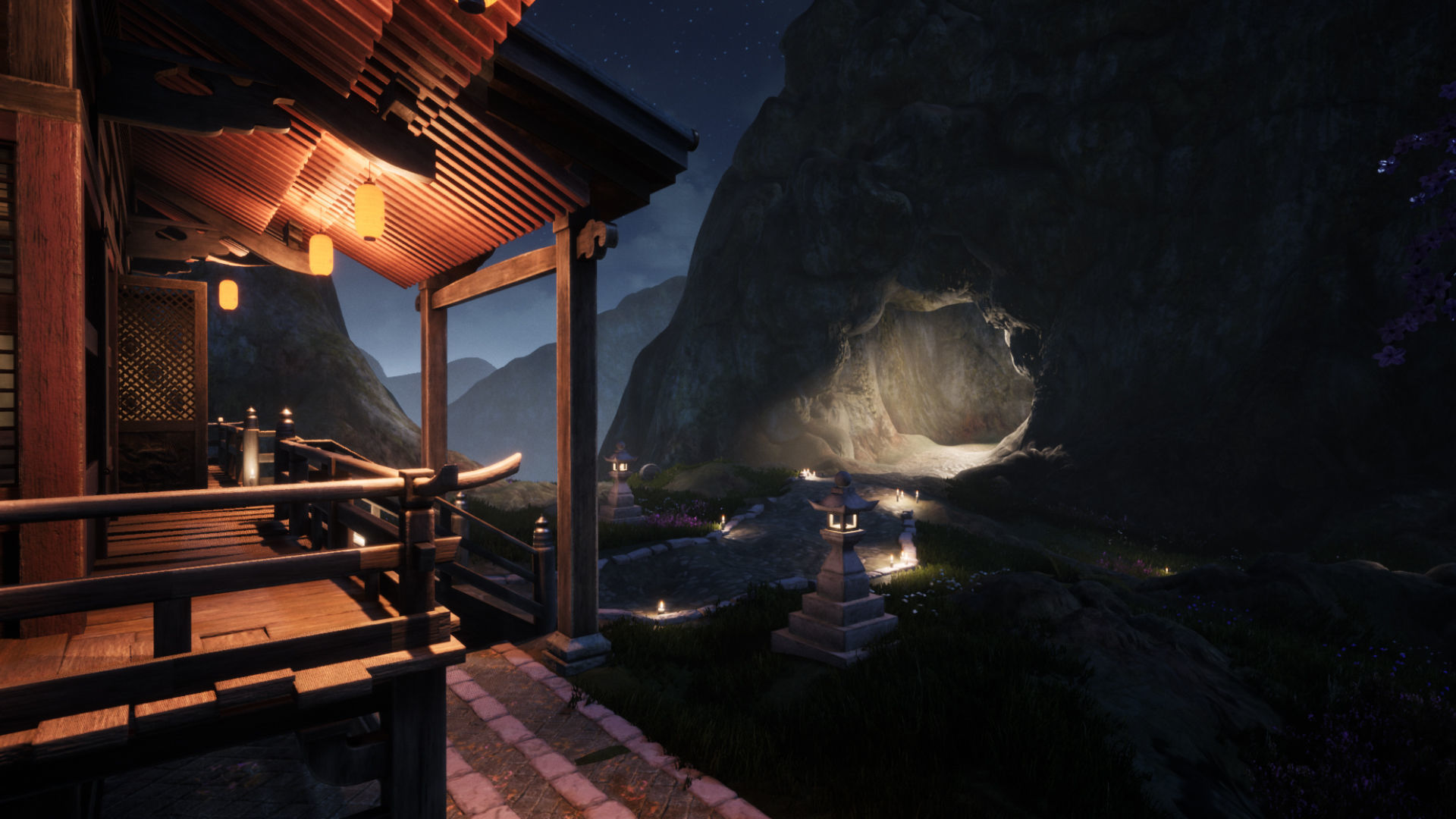 Hidden Shrine UE4 environment Low-poly 3D model_5