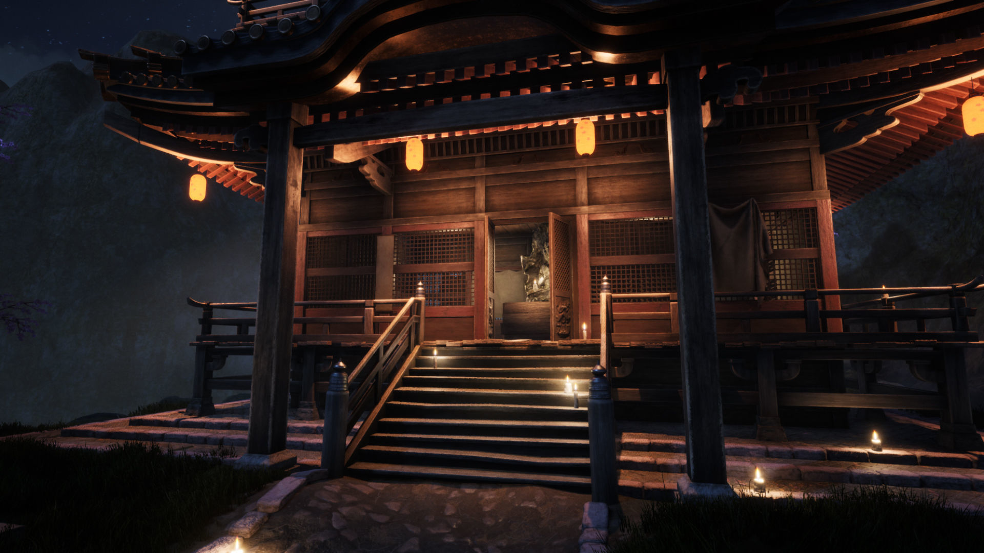 Hidden Shrine UE4 environment Low-poly 3D model_4