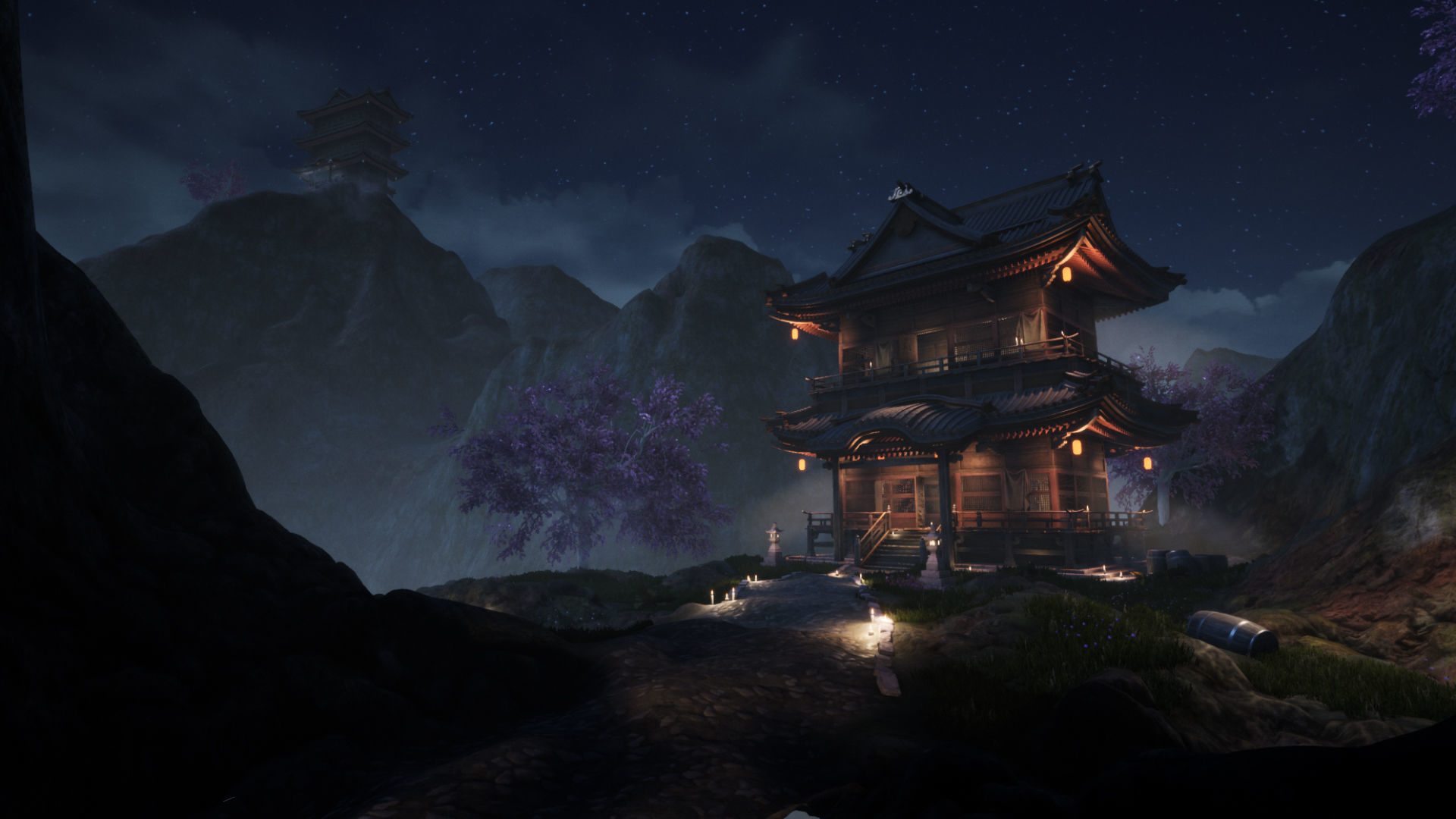 Hidden Shrine UE4 environment Low-poly 3D model_1
