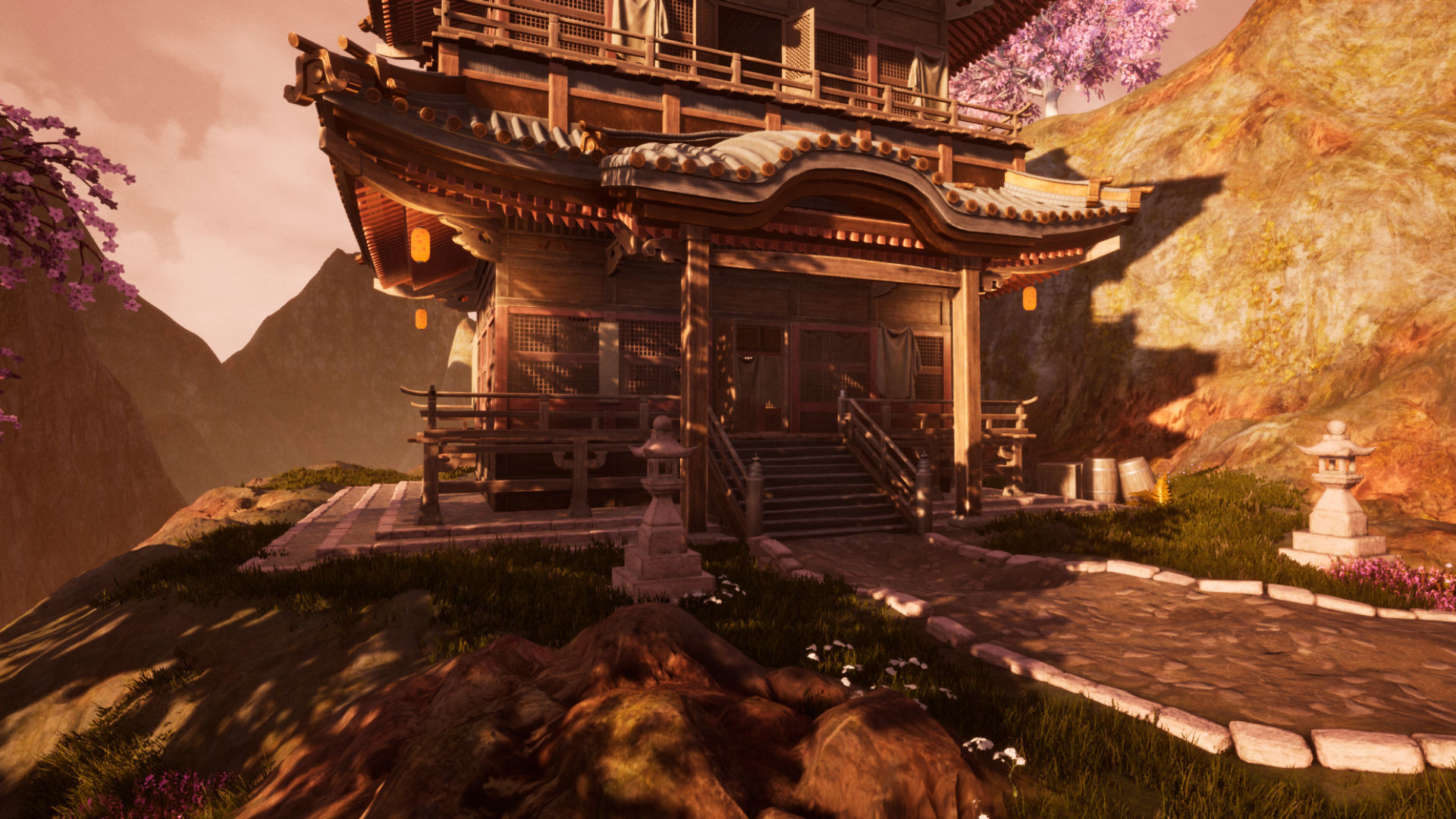 Hidden Shrine UE4 environment Low-poly 3D model_7