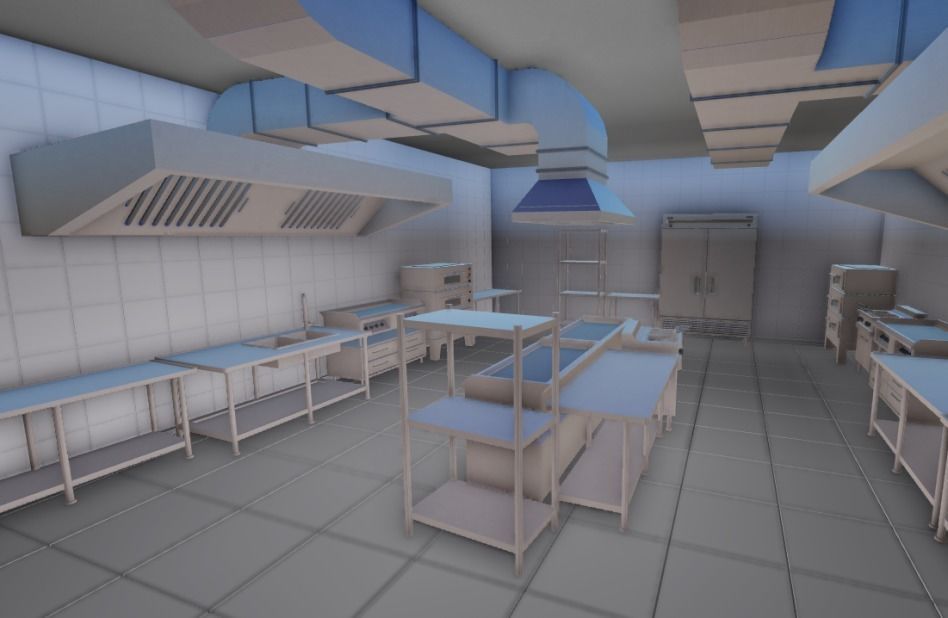 FULLY DONE Realistic Airport Lounge with Kitchen Bathroom Low-poly 3D model_2