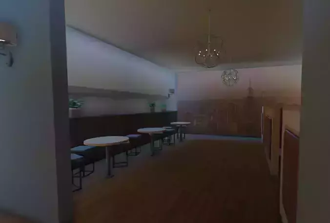 FULLY DONE Realistic Airport Lounge with Kitchen Bathroom