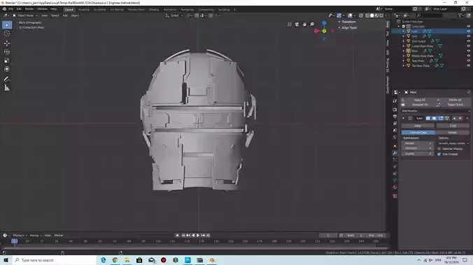 DeadSpace 2 Engineer Helmet  3D print model