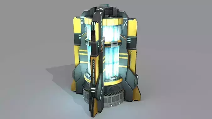 Sci Fi Power Generator Low-poly 3D model