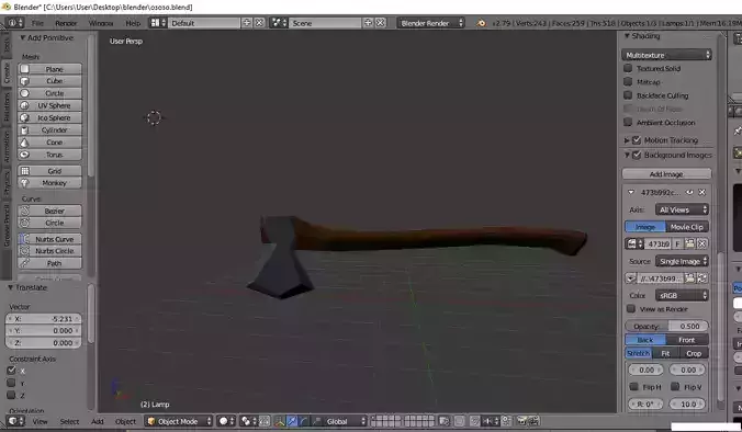 ax low poly axe