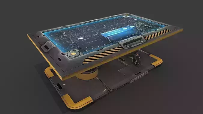 Sci Fi Hologram Table Low-poly 3D model